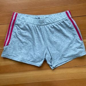 Adidas running shorts.